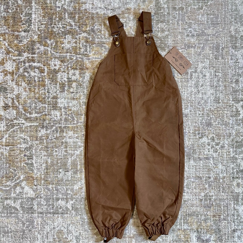 NWT The Simple Folk Co. kids rain overalls
